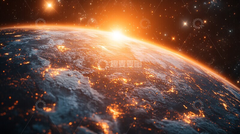 高清大图下载【趣麦麦图】星空与地球星空宇宙地球3