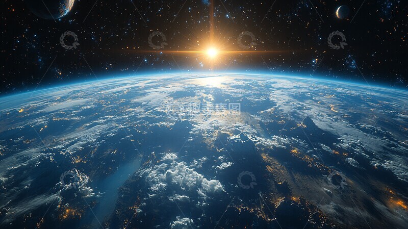 高清大图下载【趣麦麦图】星空与地球星空宇宙地球