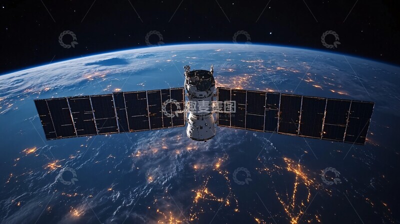 高清大图下载【趣麦麦图】卫星通信空间对接