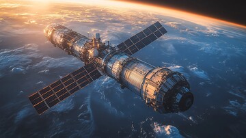 天宫空间站漂浮