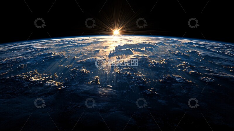 高清大图下载【趣麦麦图】光影地球轮廓1