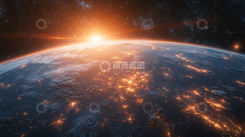 高清大图下载【趣麦麦图】星空与地球星空宇宙地球2