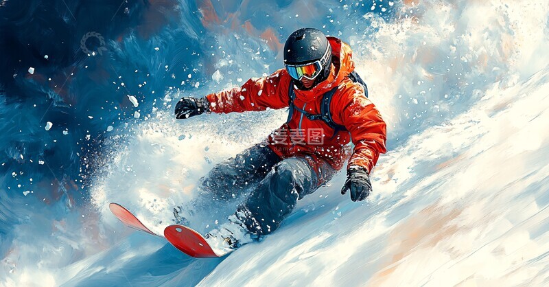 高清大图下载【趣麦麦图】雪元素抽象设计1