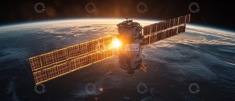 高清大图下载【趣麦麦图】卫星与地球全貌