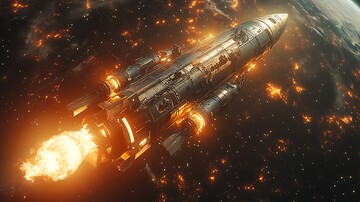 火箭飞船与地球