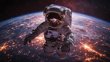 宇航员太空看地球1