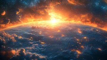 太阳地球月球同框