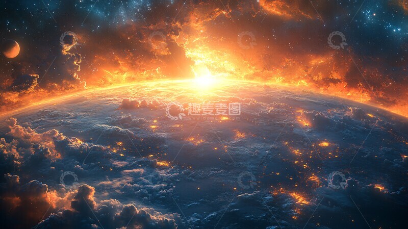 高清大图下载【趣麦麦图】太阳地球月球同框