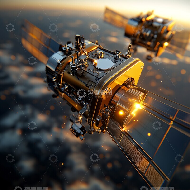 高清大图下载【趣麦麦图】卫星激光通信1