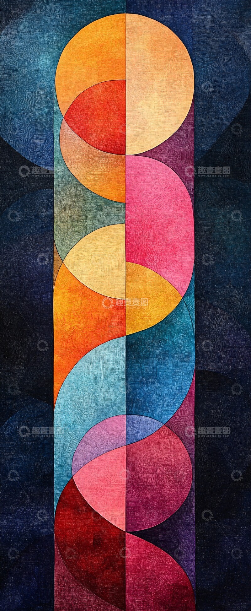 高清大图下载【趣麦麦图】软彩几何图案