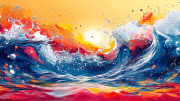 复古水花运动海报1