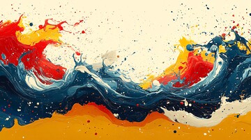 复古水花运动海报