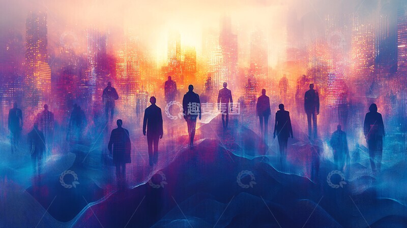 高清大图下载【趣麦麦图】健康进步几何