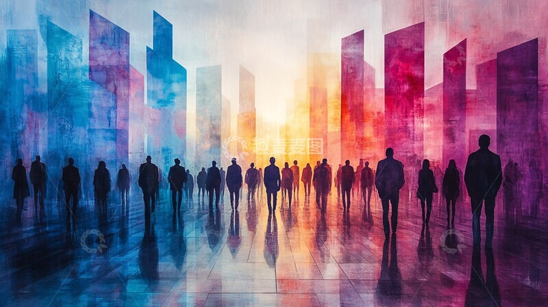 高清大图下载【趣麦麦图】健康进步几何1