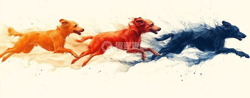 高清大图下载【趣麦麦图】奔跑的赛犬奔跑赛犬运动1