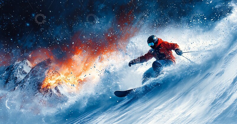 高清大图下载【趣麦麦图】雪元素抽象设计