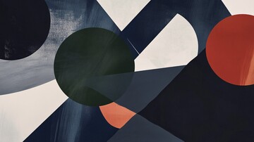 深蓝绿黑抽象画1