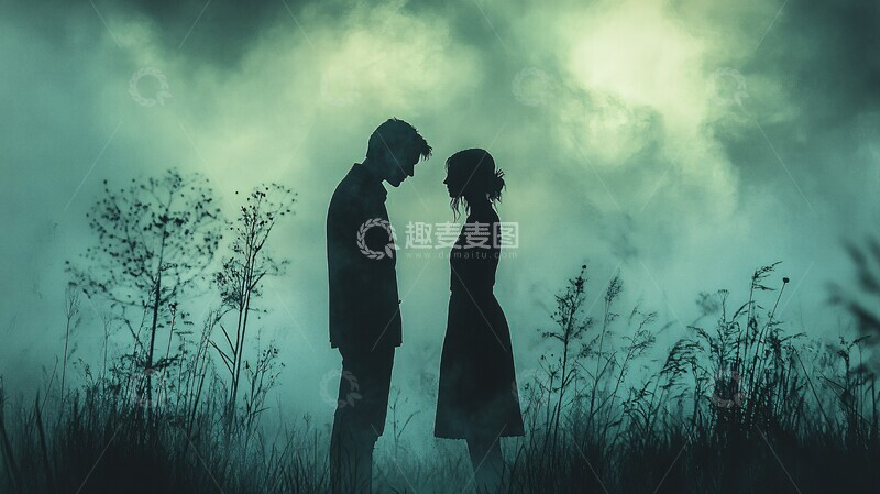 高清大图下载【趣麦麦图】两人相望不相见1