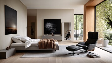 白墙灰家具卧室