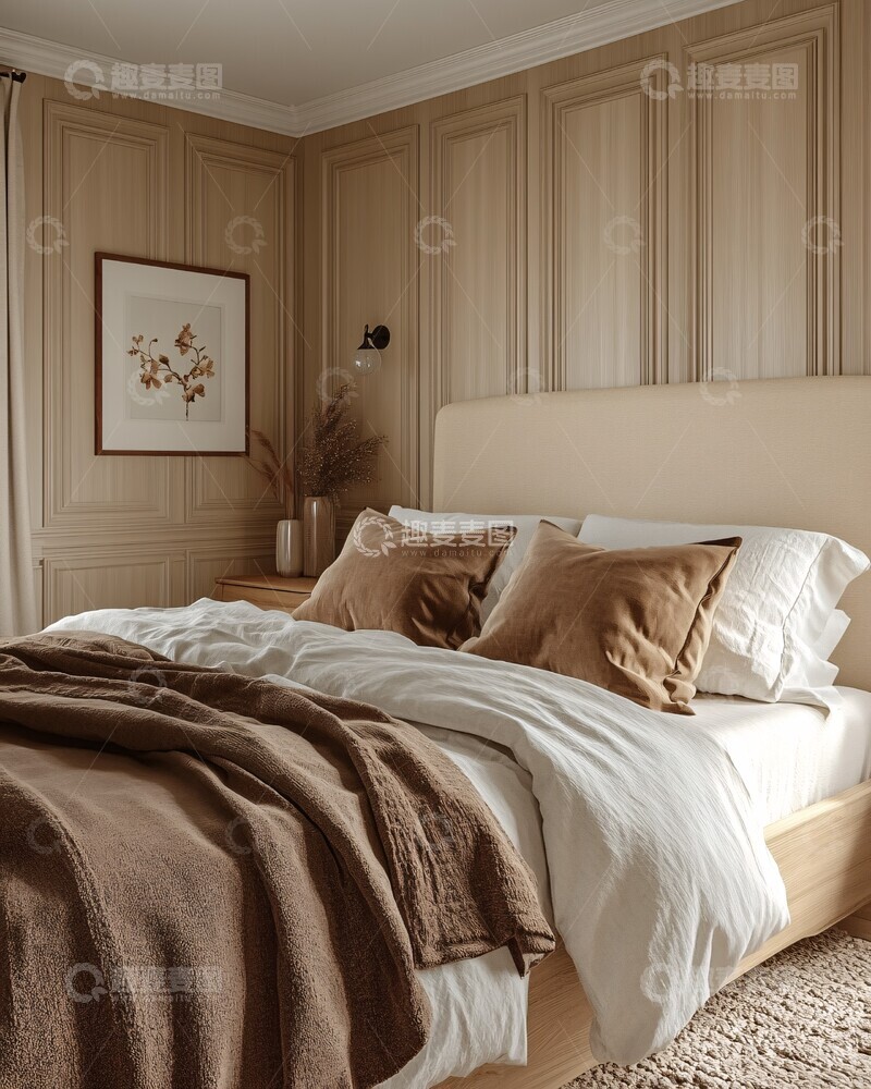 高清大图下载【趣麦麦图】大理石墙面卧室