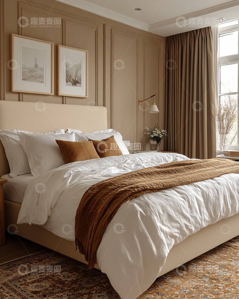 高清大图下载【趣麦麦图】大理石墙面卧室2