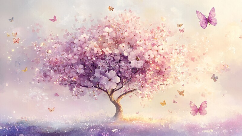 高清大图下载【趣麦麦图】樱花树下的祝福