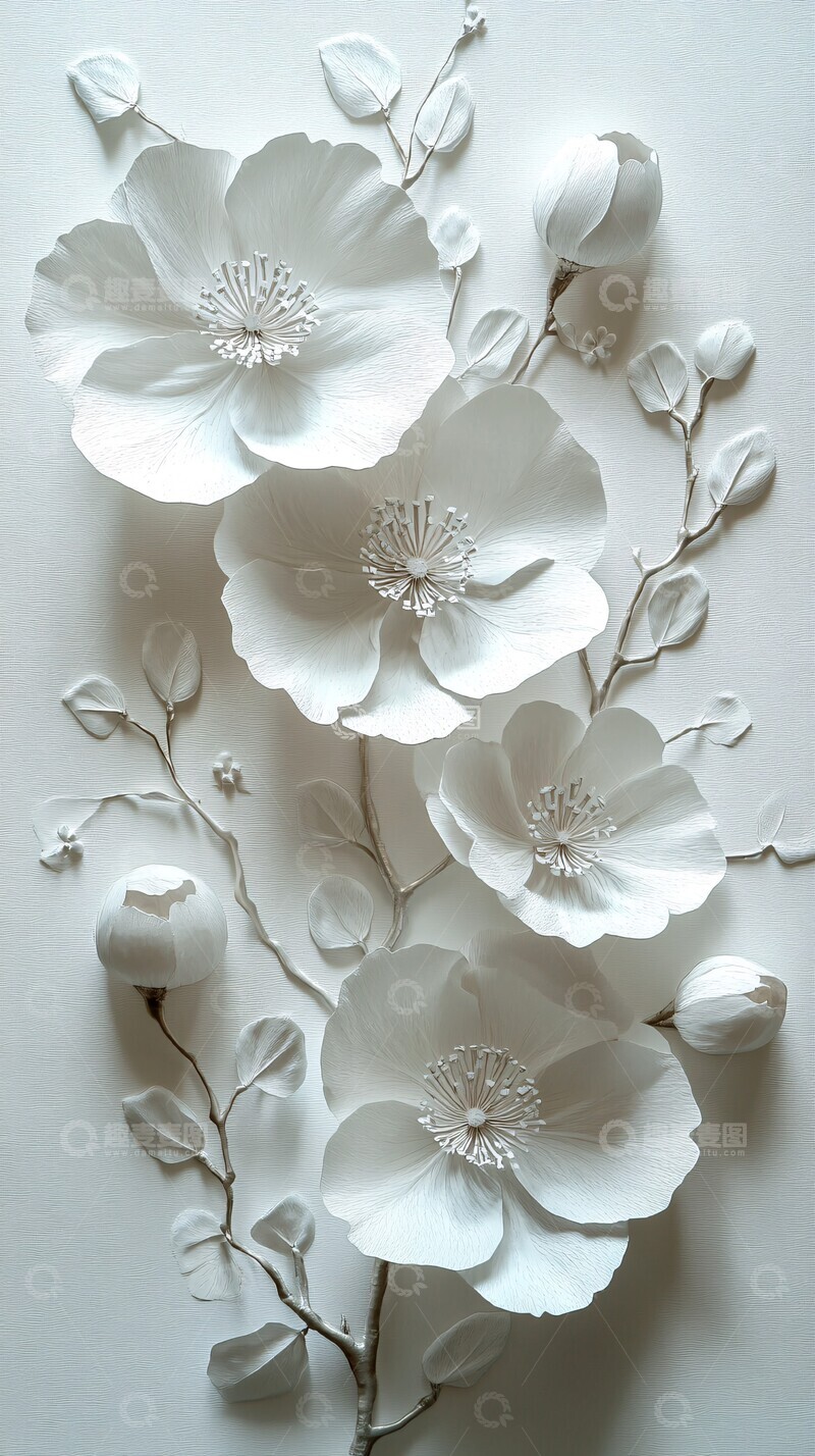 高清大图下载【趣麦麦图】白墙银花雕刻