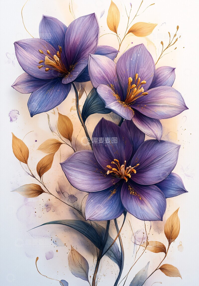 高清大图下载【趣麦麦图】岁生日邀请生日邀请百合3