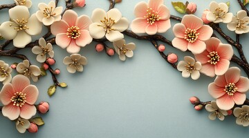 白金花卉三维画1