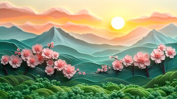 春日梦境剪纸1