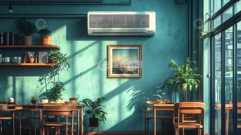 高清大图下载【趣麦麦图】公司食堂空调近景