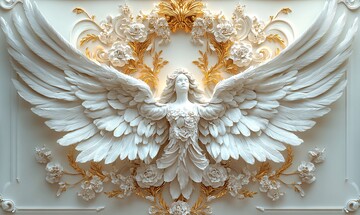 天使之翼花卉壁纸