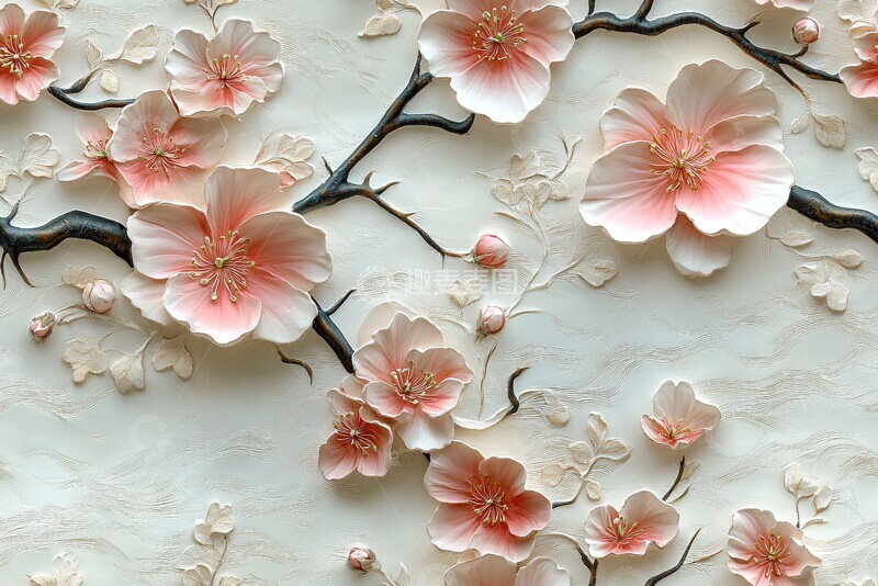 高清大图下载【趣麦麦图】樱花纹理壁纸