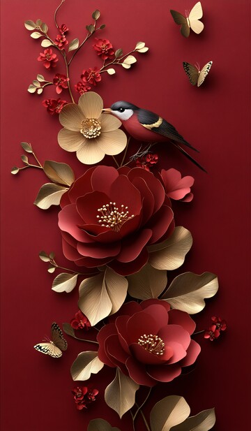 新年喜庆牡丹壁纸2