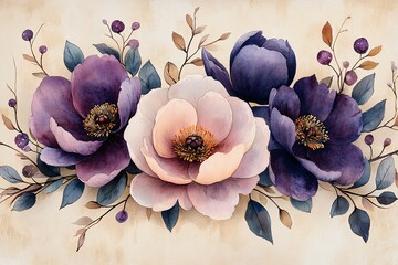 紫粉牡丹木兰花2