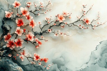 樱花水彩轻纹背景