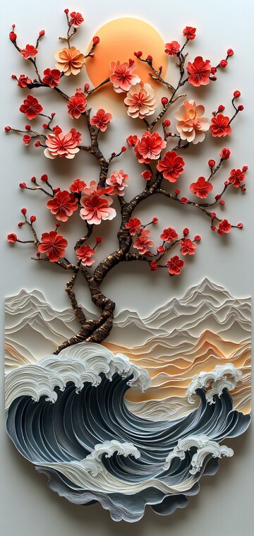 樱花波浪樱花波浪海洋1