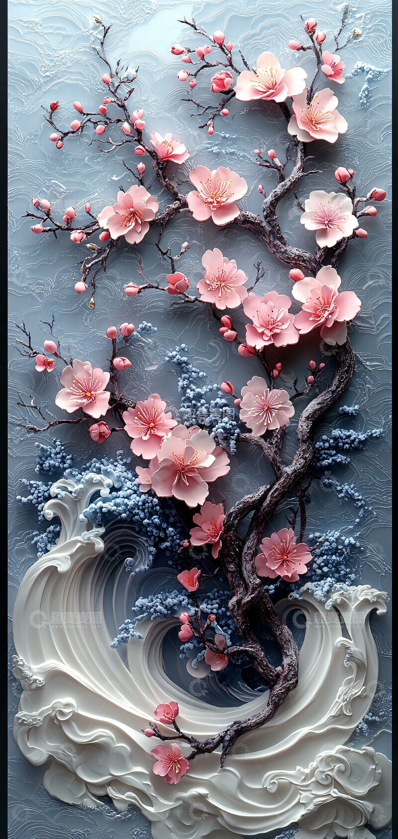 高清大图下载【趣麦麦图】樱花浪涌樱花浪涌波纹