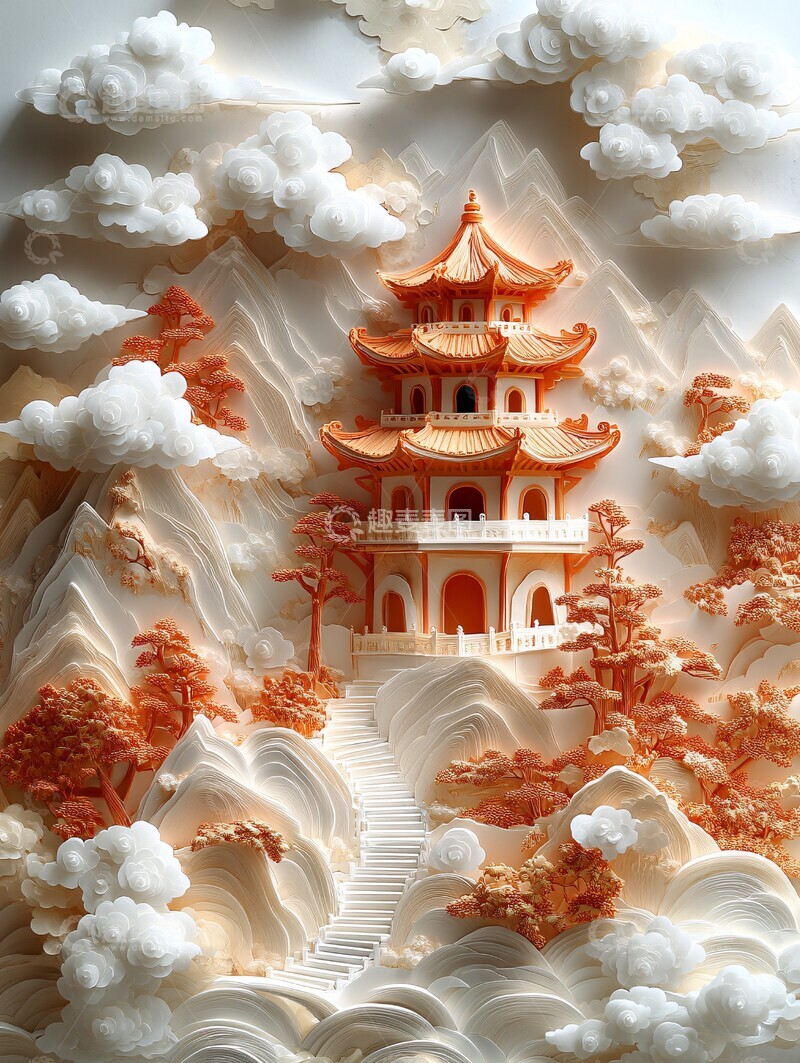 高清大图下载【趣麦麦图】中国元素纸艺图1