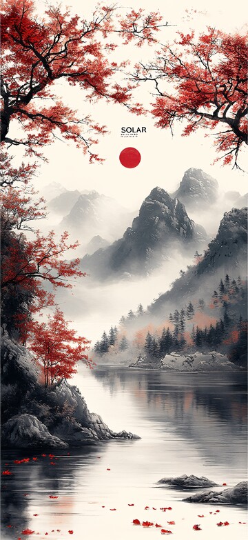 太阳与中国字地图