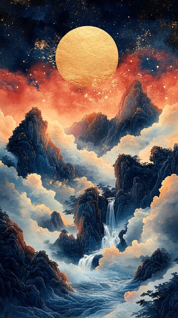 云山金彩敦煌壁画色彩1