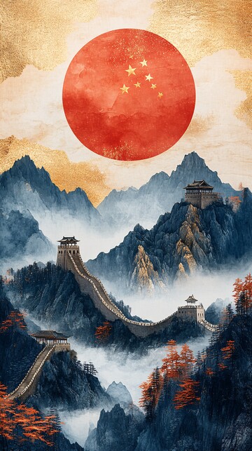 金玉雕刻国庆海报