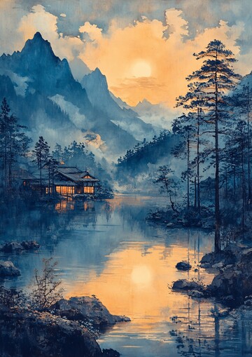 溪流树木图溪流树木日本