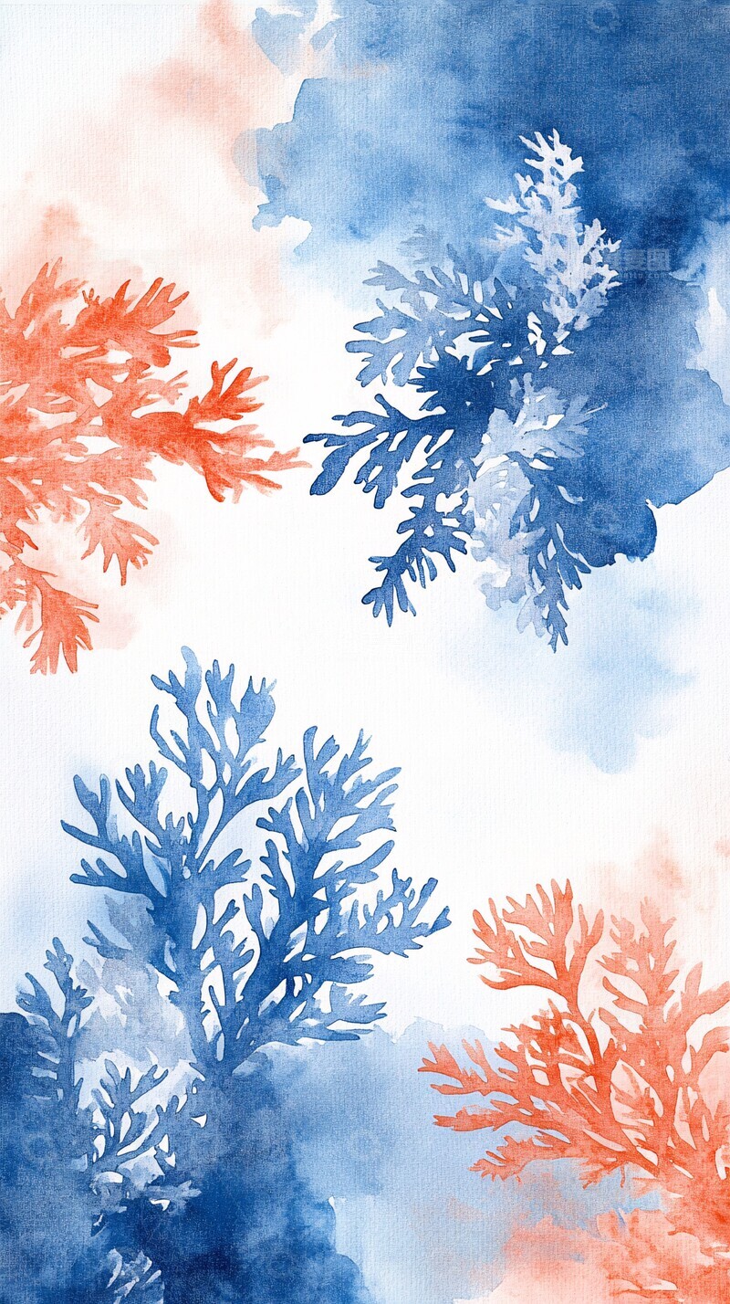 高清大图下载【趣麦麦图】海洋生物水彩画1