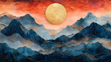 云山金线图金线彩云色彩2