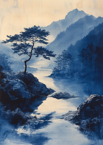 溪流树木图溪流树木日本3