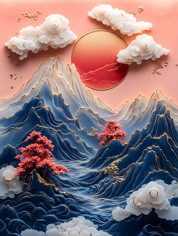 金镶玉山水画