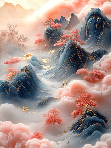 金镶玉山水画1