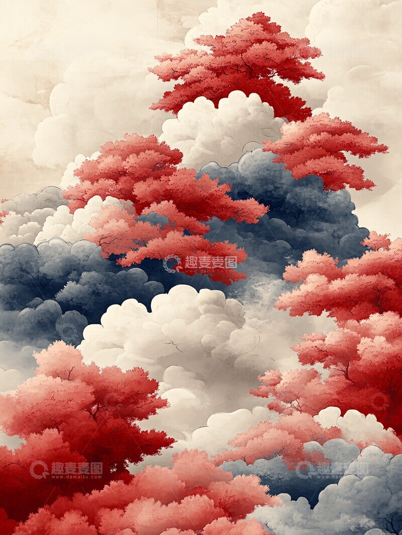 高清大图下载【趣麦麦图】云纹天际天际传统中国2