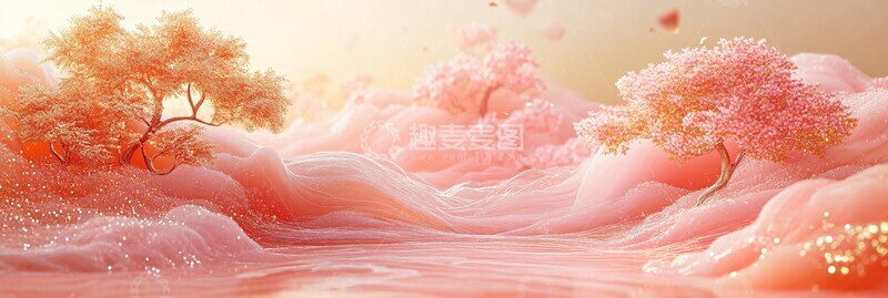 高清大图下载【趣麦麦图】金线绣花渐变云彩1